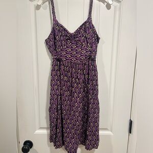 Purple spaghetti strap sundress with pockets